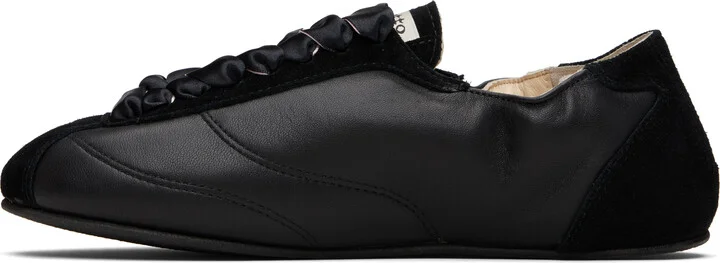 Repetto Black Silk Tennis Sneakers - Image 3