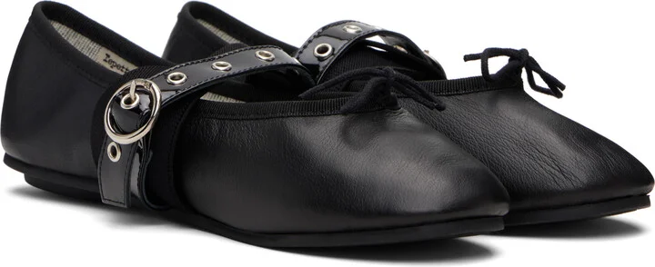 Repetto Black Twist Mary Jane Ballerina Flats - Image 4
