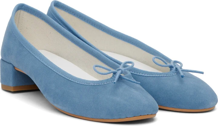 Repetto Blue Camille Rubber Sole Heels - Image 4