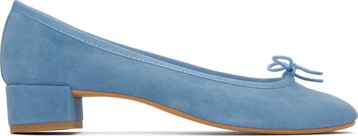 Repetto Blue Camille Rubber Sole Heels