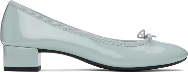 Repetto Blue Camille Rubber Sole Heels