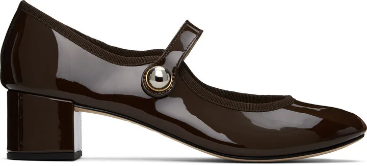 Repetto Brown Fabienne Mary Jane Heels