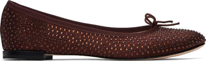 Repetto Brown High Cendrillon Ballerina Flats