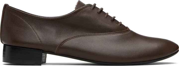 Repetto Brown Zizi Rubber-Sole Oxfords
