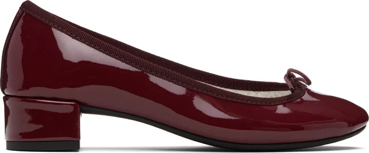 Repetto Burgundy Camille Rubber-Sole Heels