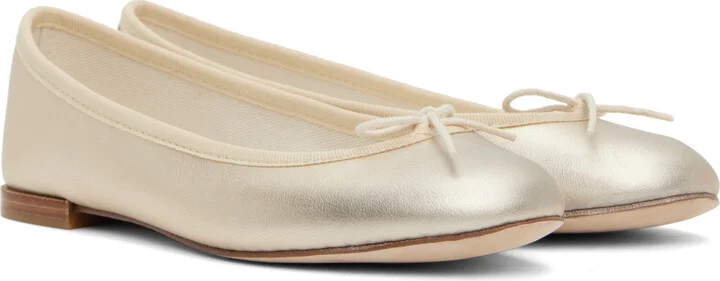 Repetto Gold Cendrillon Ballerina Flats - Image 4