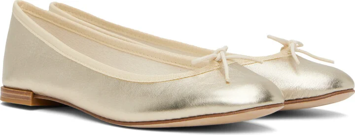 Repetto Gold Cendrillon Ballerina Flats - Image 4