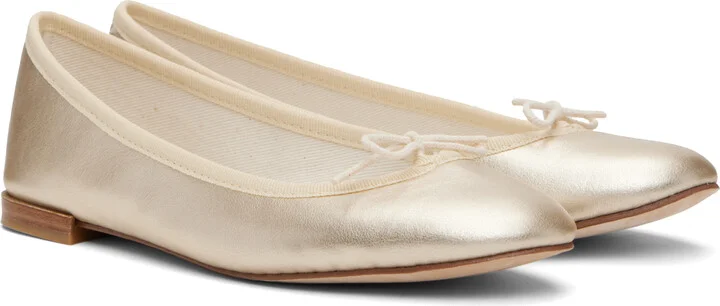 Repetto Gold Cendrillon Ballerina Flats - Image 4