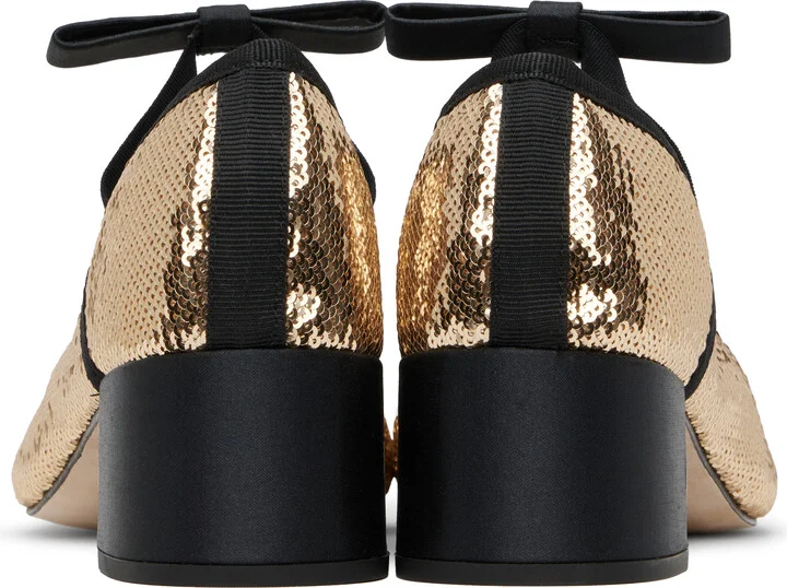Repetto Gold Guillemette Mary-Jane Heels - Image 2