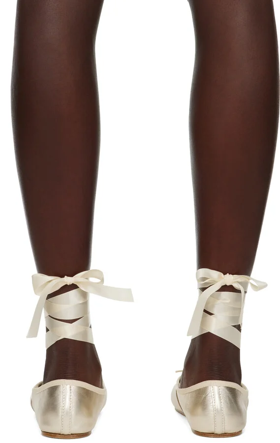 Repetto Gold Sophia Ballerina Flats - Image 2