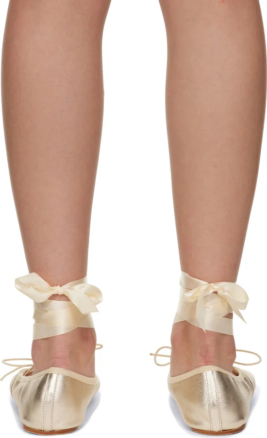 Repetto Gold Sophia Ballerina Flats - Image 2