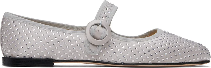 Repetto Gray Georgia Mary Jane Ballerina Flats