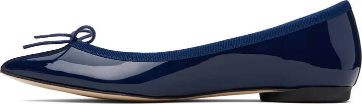 Repetto Navy Brigitte Pointy Toe Ballerina Flats - Image 3