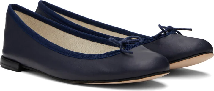 Repetto Navy Cendrillon Ballerina Flats - Image 4