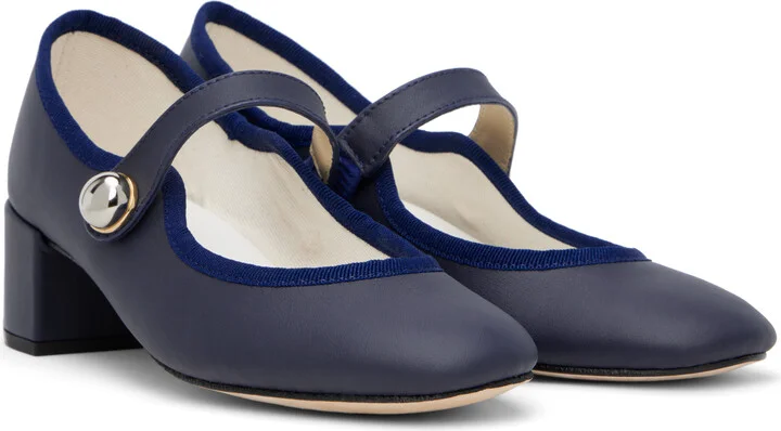 Repetto Navy Fabienne Mary Jane Heels - Image 4