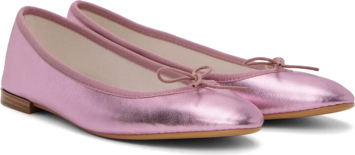 Repetto Pink Cendrillon Rubber Sole Ballerina Flats - Image 4