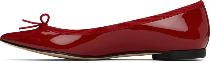 Repetto Red Brigitte Pointy Toe Ballerina Flats - Image 3