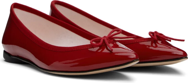 Repetto Red Brigitte Pointy Toe Ballerina Flats - Image 4