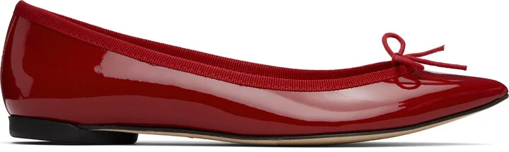 Repetto Red Brigitte Pointy Toe Ballerina Flats