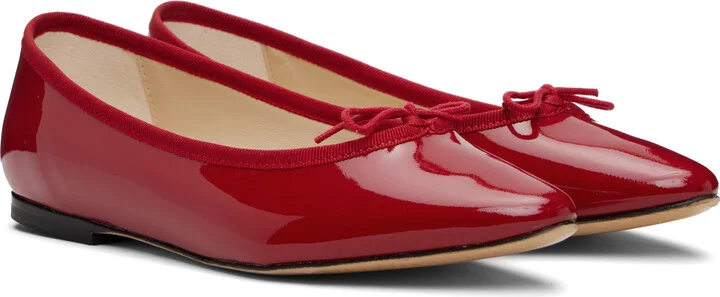 Repetto Red Cendrillon Pointed-Toe Ballerina Flats - Image 4