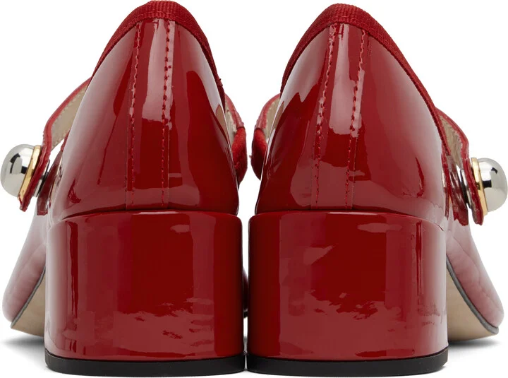 Repetto Red Fabienne Mary Jane Heels - Image 2