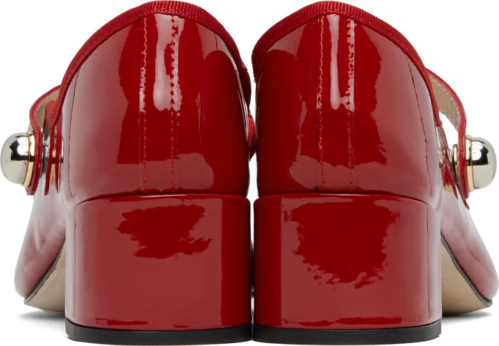 Repetto Red Fabienne Mary Jane Heels - Image 2