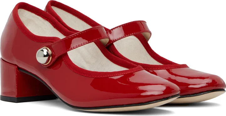 Repetto Red Fabienne Mary Jane Heels - Image 4