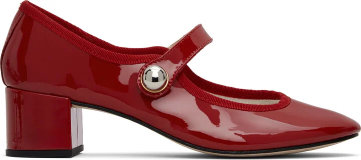 Repetto Red Fabienne Mary Jane Heels