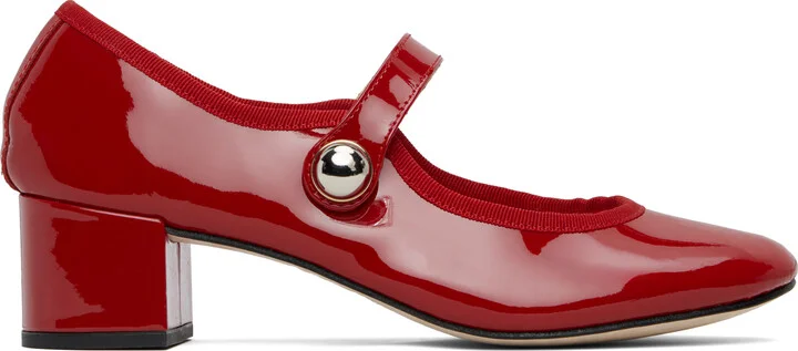 Repetto Red Fabienne Mary Jane Heels
