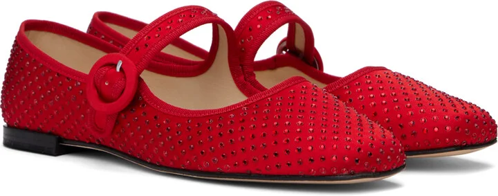 Repetto Red Georgia Mary Jane Ballerina Flats - Image 4
