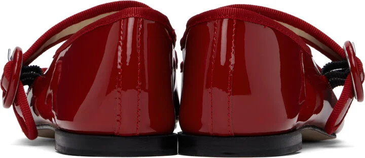 Repetto Red Georgia Square-Toe Mary Jane Ballerina Flats - Image 2
