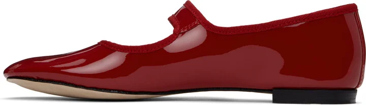 Repetto Red Georgia Square-Toe Mary Jane Ballerina Flats - Image 3