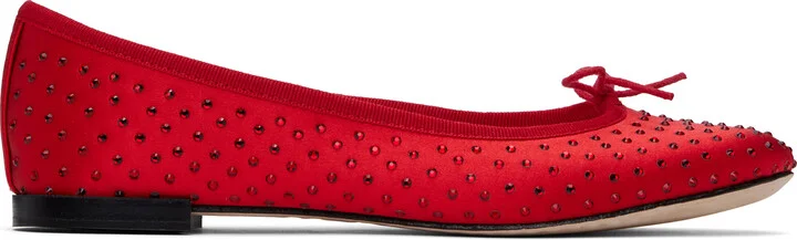 Repetto Red High Cendrillon Ballerina Flats