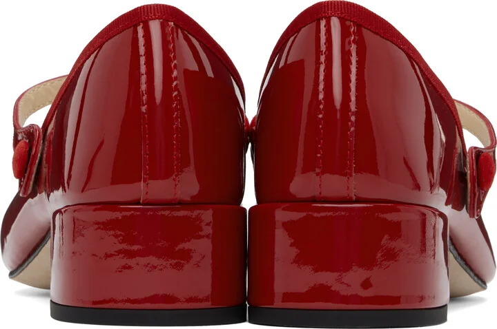 Repetto Red Rose Mary Jane Heels - Image 2