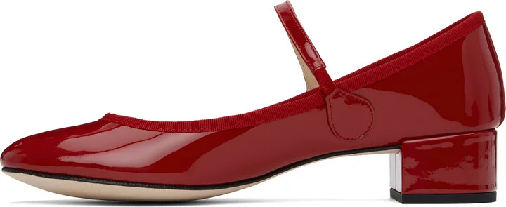 Repetto Red Rose Mary Jane Heels - Image 3