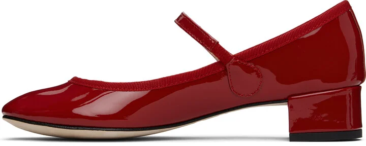 Repetto Red Rose Mary Jane Heels - Image 3