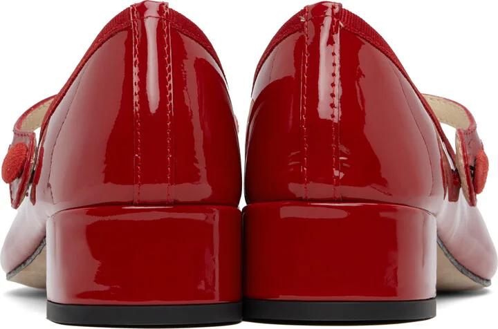 Repetto Red Rose Mary Jane Heels - Image 2