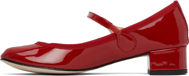 Repetto Red Rose Mary Jane Heels - Image 3
