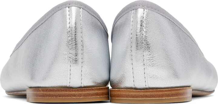 Repetto Silver Cendrillon Ballerina Flats - Image 2