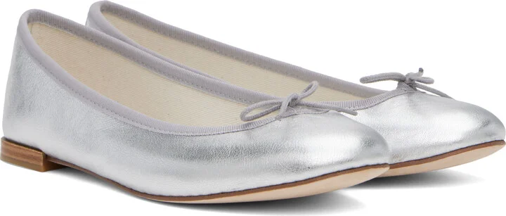 Repetto Silver Cendrillon Ballerina Flats - Image 4
