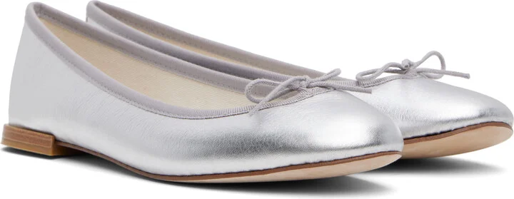 Repetto Silver Cendrillon Ballerina Flats - Image 4