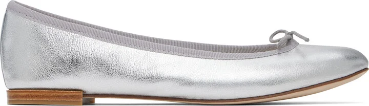 Repetto Silver Cendrillon Ballerina Flats