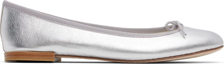 Repetto Silver Cendrillon Ballerina Flats