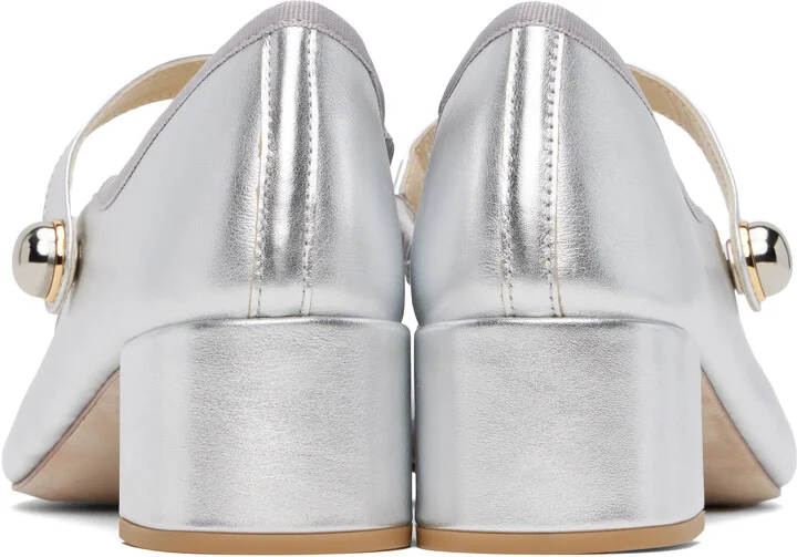 Repetto Silver Fabienne Mary Jane Heels - Image 2