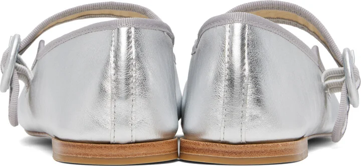 Repetto Silver Georgia Mary Jane Ballerina Flats - Image 2