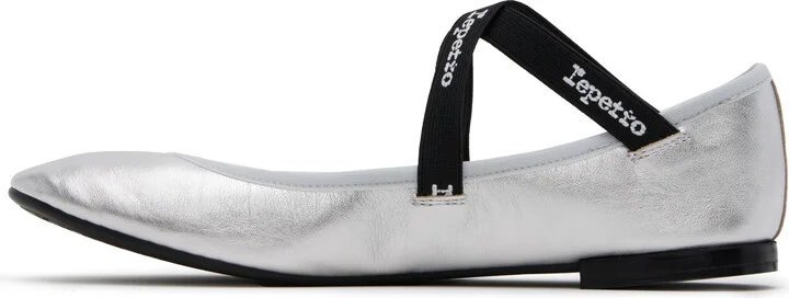 Repetto Silver Joana Mary Jane Ballerina Flats - Image 3