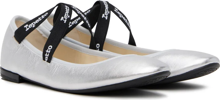Repetto Silver Joana Mary Jane Ballerina Flats - Image 4