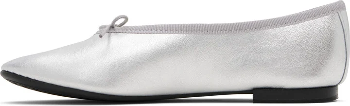 Repetto Silver Lilouh Almond Toe Ballerina Flats - Image 3