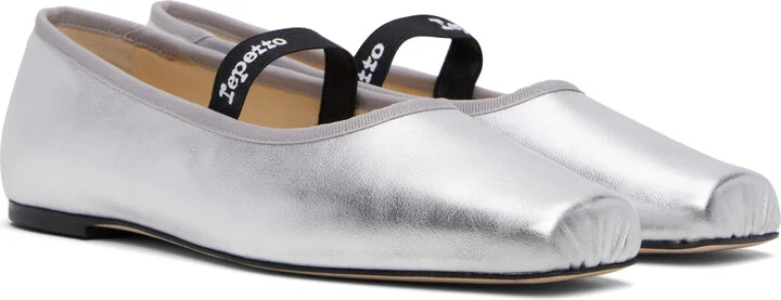 Repetto Silver Lisbeth Ballerina Flats - Image 4