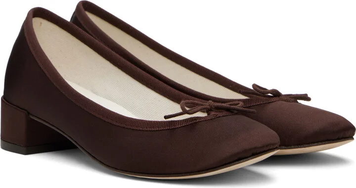 Repetto SSENSE Exclusive Brown Camille Heels - Image 4